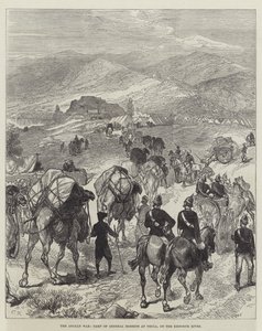 A Guerra Afegã, Acampamento do General Roberts em Thull, no rio Khoorum